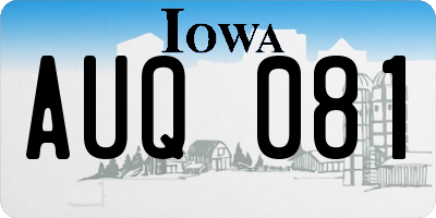 IA license plate AUQ081