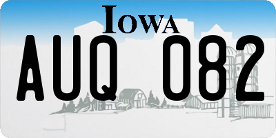 IA license plate AUQ082