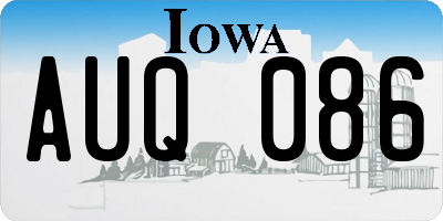 IA license plate AUQ086