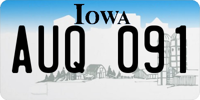 IA license plate AUQ091