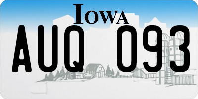 IA license plate AUQ093