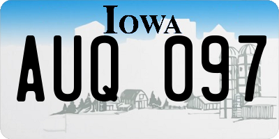 IA license plate AUQ097
