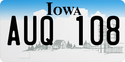IA license plate AUQ108