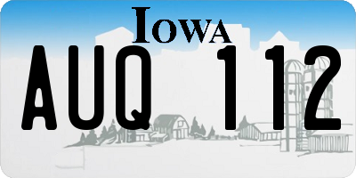 IA license plate AUQ112