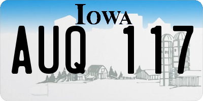 IA license plate AUQ117