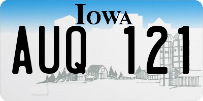 IA license plate AUQ121
