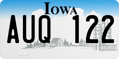 IA license plate AUQ122