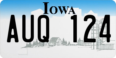 IA license plate AUQ124