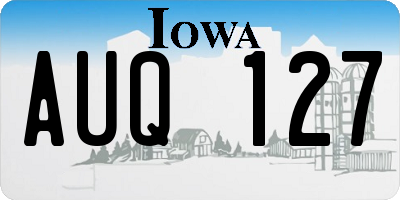 IA license plate AUQ127