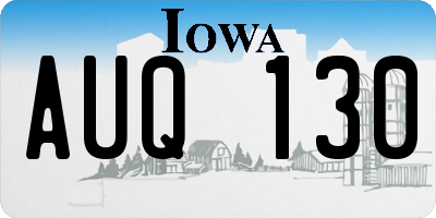 IA license plate AUQ130