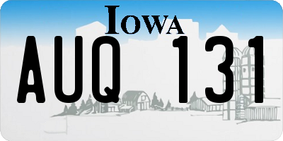 IA license plate AUQ131