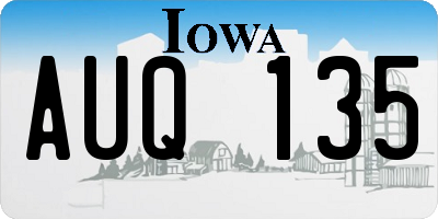 IA license plate AUQ135