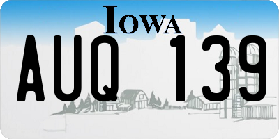 IA license plate AUQ139
