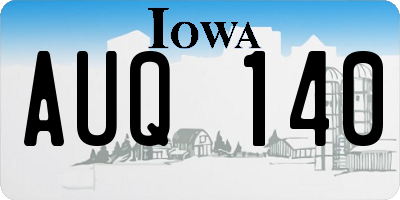 IA license plate AUQ140