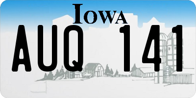 IA license plate AUQ141
