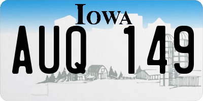 IA license plate AUQ149