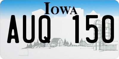 IA license plate AUQ150
