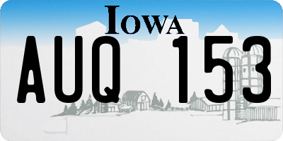 IA license plate AUQ153