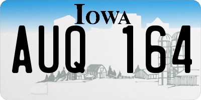 IA license plate AUQ164
