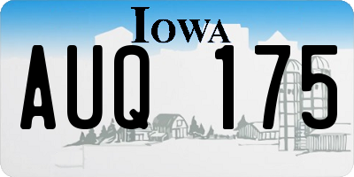 IA license plate AUQ175