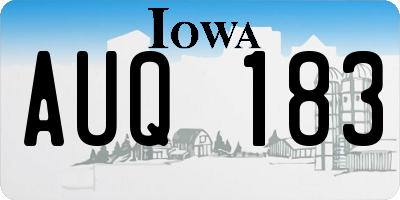 IA license plate AUQ183