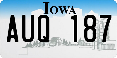 IA license plate AUQ187