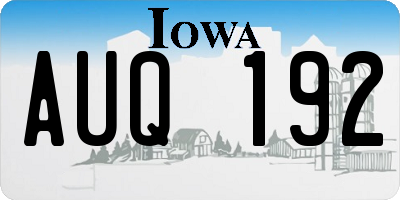 IA license plate AUQ192