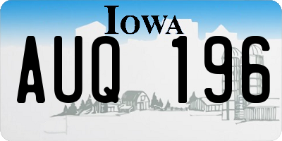 IA license plate AUQ196