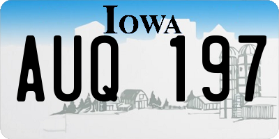 IA license plate AUQ197