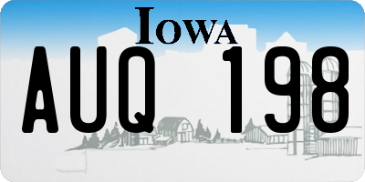 IA license plate AUQ198