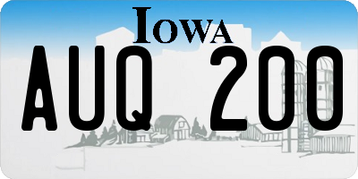 IA license plate AUQ200