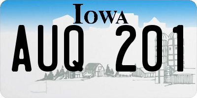 IA license plate AUQ201