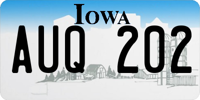 IA license plate AUQ202