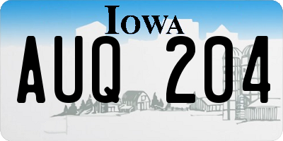 IA license plate AUQ204