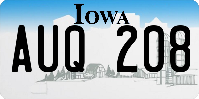 IA license plate AUQ208