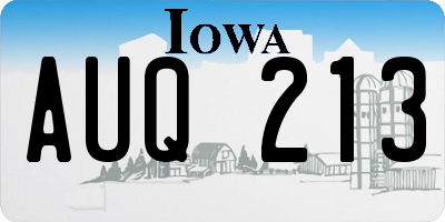 IA license plate AUQ213