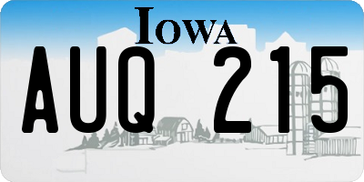 IA license plate AUQ215