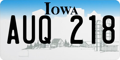 IA license plate AUQ218