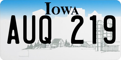 IA license plate AUQ219