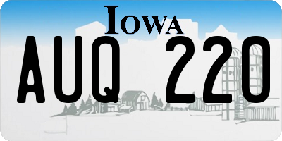 IA license plate AUQ220