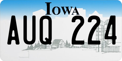 IA license plate AUQ224