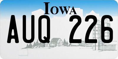IA license plate AUQ226