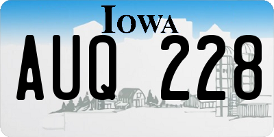 IA license plate AUQ228
