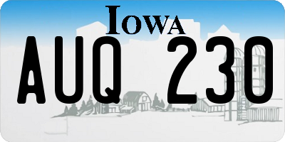 IA license plate AUQ230