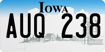 IA license plate AUQ238