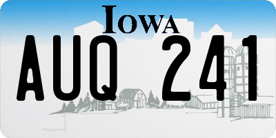 IA license plate AUQ241