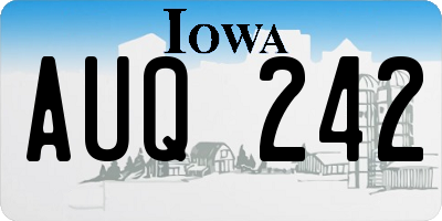 IA license plate AUQ242