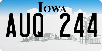 IA license plate AUQ244