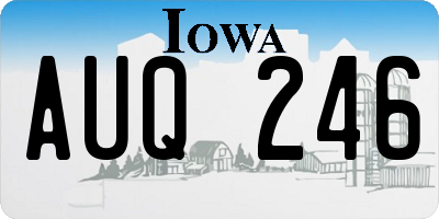 IA license plate AUQ246