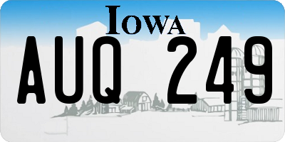 IA license plate AUQ249